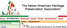 Italian American Heritage Preservation Association - Website